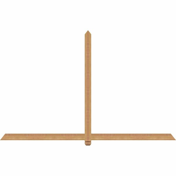Ekena Millwork Eugene Smooth Timber Gable Bracket, Western Red Cedar, 96"W x 60"H x 1 1/2"D x 3 1/2"F, 15/12 Pitch GBW096X60X0204EUG00SWR - main